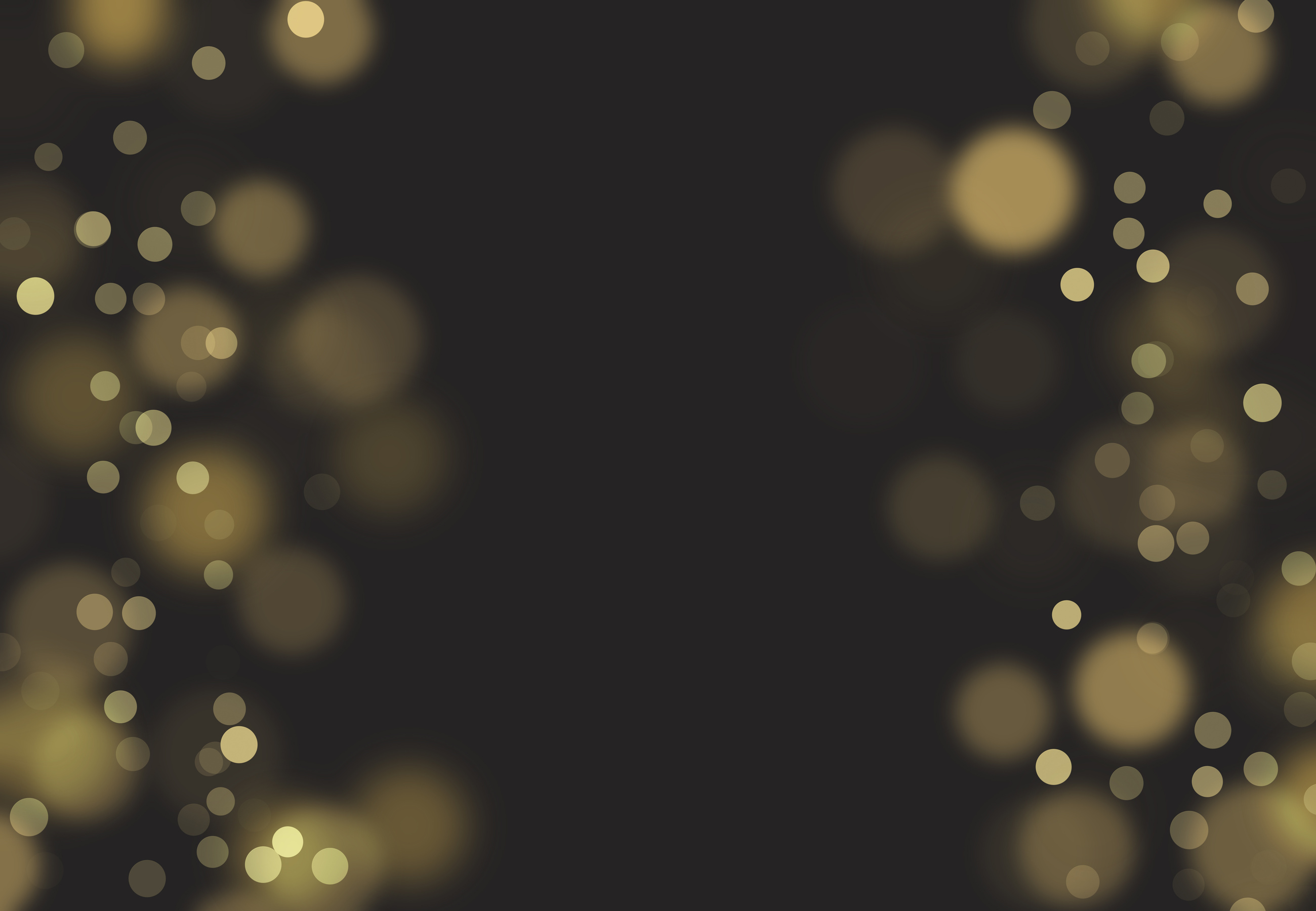 Gold Bokeh Background for Christmas Greeting Card